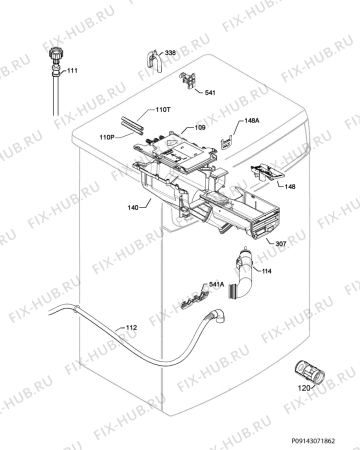 Взрыв-схема стиральной машины Zanussi ZWG77120K - Схема узла Hydraulic System 272